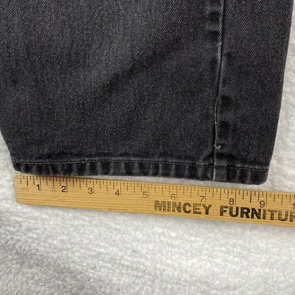 Levis 505 Jeans Mens 42x30 (40x30) Black Regular Fit Straight Leg Denim Workwear - Picture 5 of 11